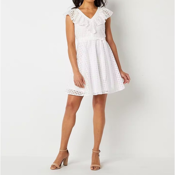 jcpenney Dresses Nwt Jcpenny Danny And Nicole Ivory Dress Us 4